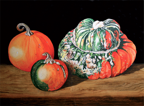08 gourds on wood