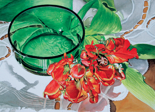 13 green glass